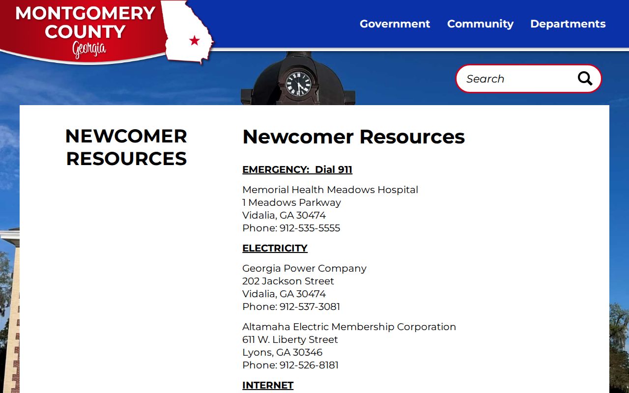 Ailey official civic resource for Montgomery County records routing